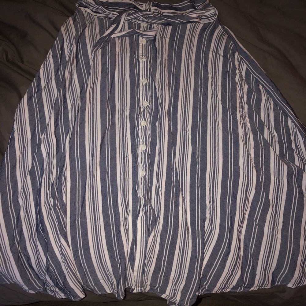EN CREME- Striped Midi Skirt